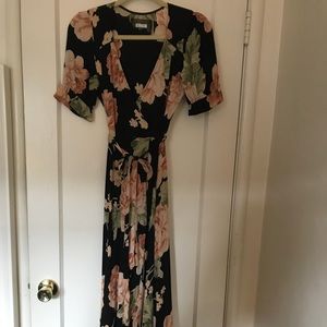 Reformation Addilyn Wrap Dress Chateaux Print